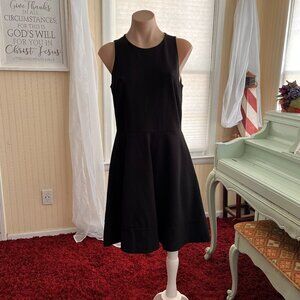 Kate Spade Ponte Fit & Flare Dress Black Sleeveless Mini Sz 8